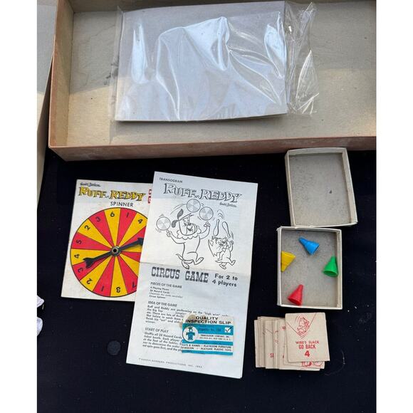 Rare Vintage 1962 Ruff And Reddy Circus Board Game by Hanna Barbera - Picture 7 of 12